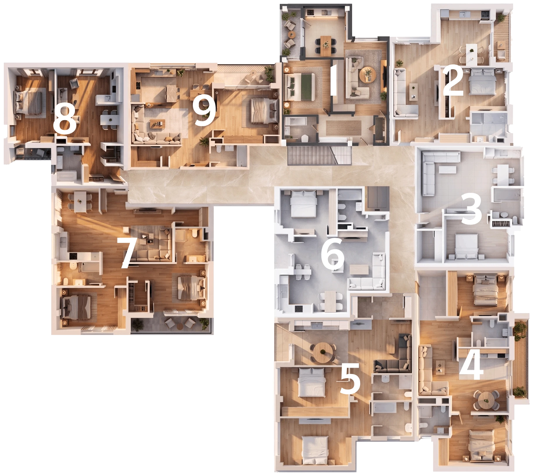 Plan Etaj 1 — Safe Residence Meșteșugarilor