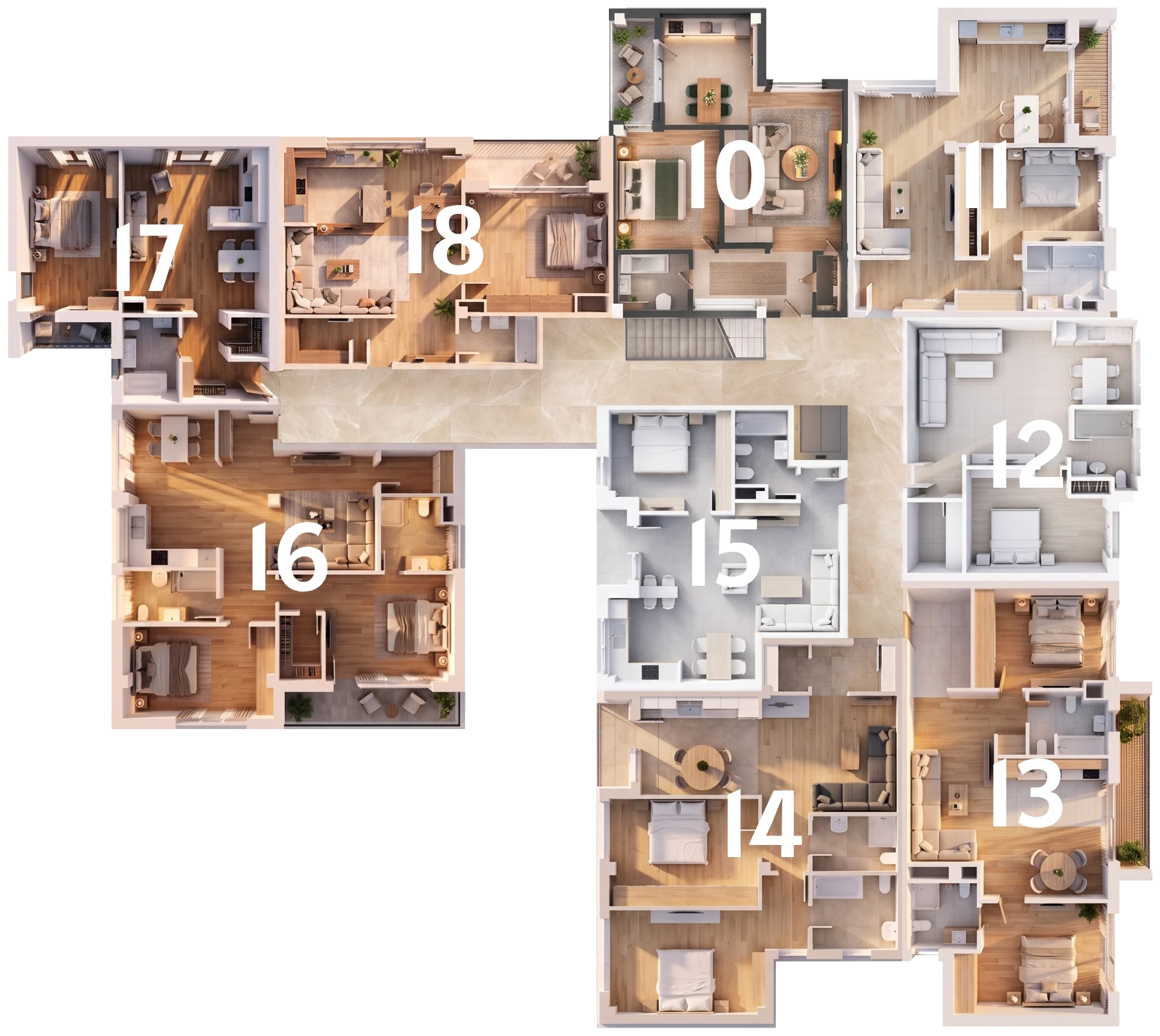 Plan Etaj 2 — Safe Residence Meșteșugarilor